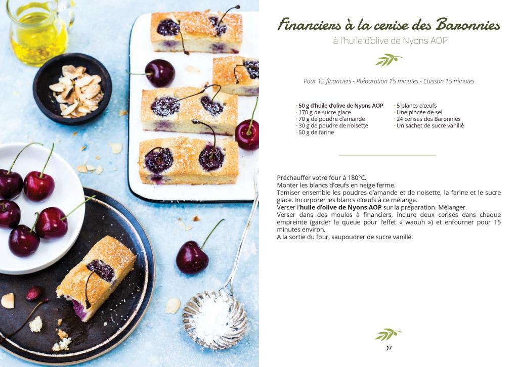 financier cerise et huile d'olive